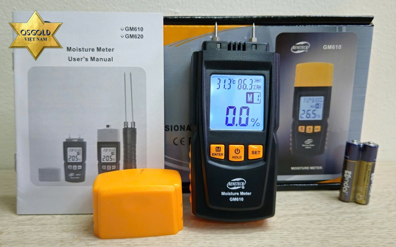 Máy đo độ ẩm gỗ, tre, giấy, thạch cao Benetech GM610