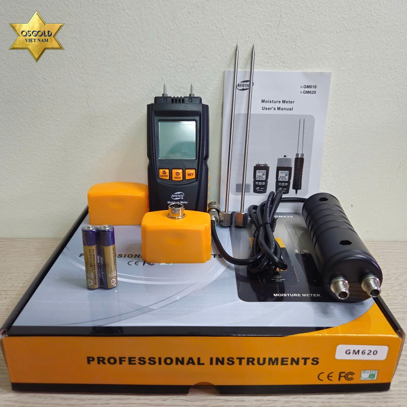 Máy đo độ ẩm gỗ, tre, giấy, thạch cao Benetech GM620