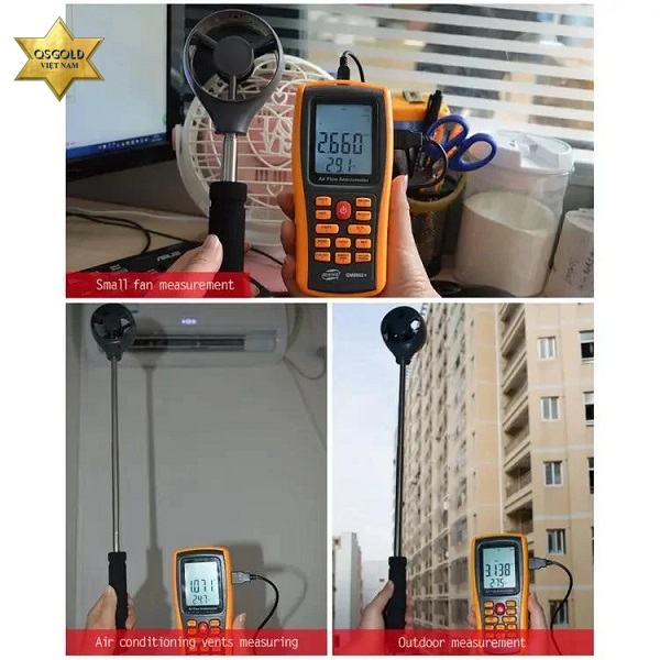 Máy đo tốc độ gió lưu lượng gió Benetech GM8902+ Một số ứng dụng Benetech GM8902+