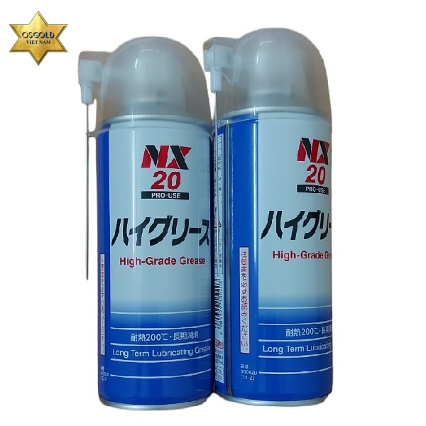 Chai xịt mỡ bôi trơn chịu nhiệt Taiho Kohzai NX20