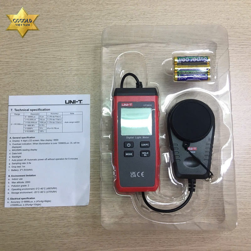 Máy đo cường độ ánh sáng Uni-T UT383S