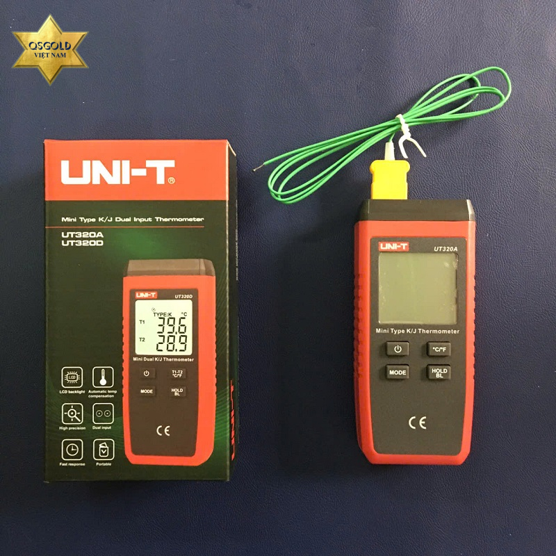 Thiết bị đo nhiệt độ tiếp xúc 1 kênh Uni-T UT320A chính hãng