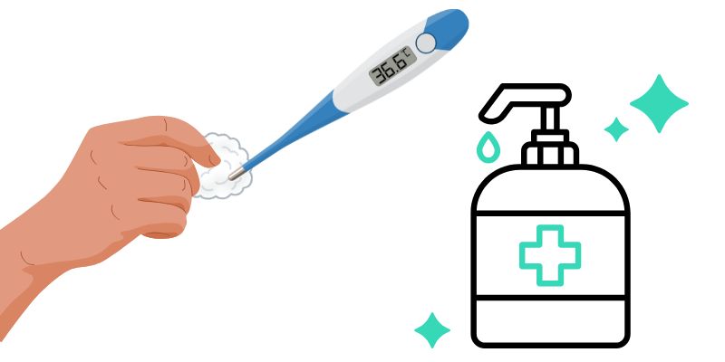  Vệ sinh máy đo nhiệt độ trước và sau khi sử dụng