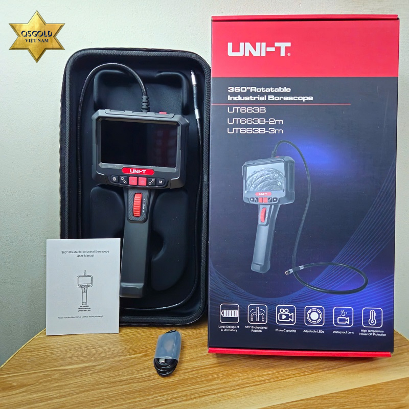 Camera nội soi công nghiệp Uni-T UT663B (xoay 360°) Chính Hãng