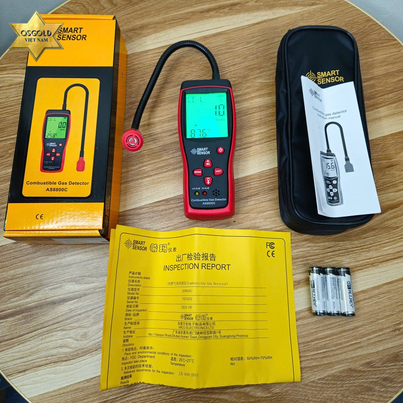 Máy dò nồng độ khí cháy SmartSensor AS8800C Chính Hãng