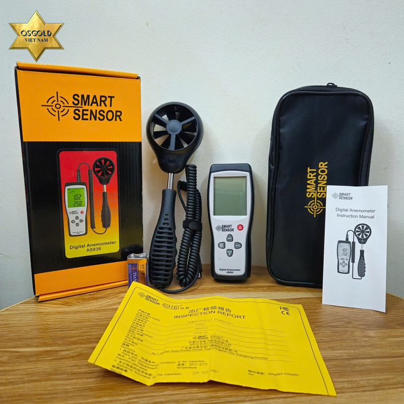 Máy đo gió, nhiệt độ Smartsensor AS836 Chính Hãng