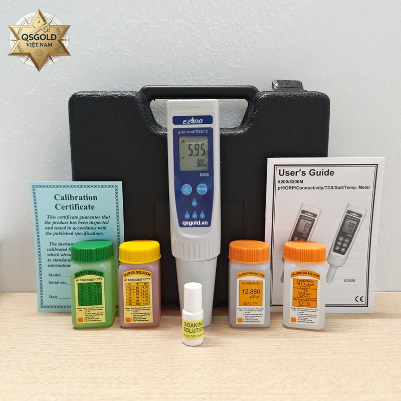 Máy đo pH/ORP/EC/TDS/Độ mặn/Nhiệt độ Ezdo 8200 Chính hãng