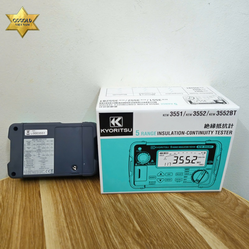 Đồng hồ đo điện trở cách điện Kew 3552BT Chính Hãng
