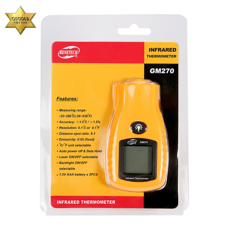 Máy đo nhiệt độ hồng ngoại Benetech GM270 Chính Hãng