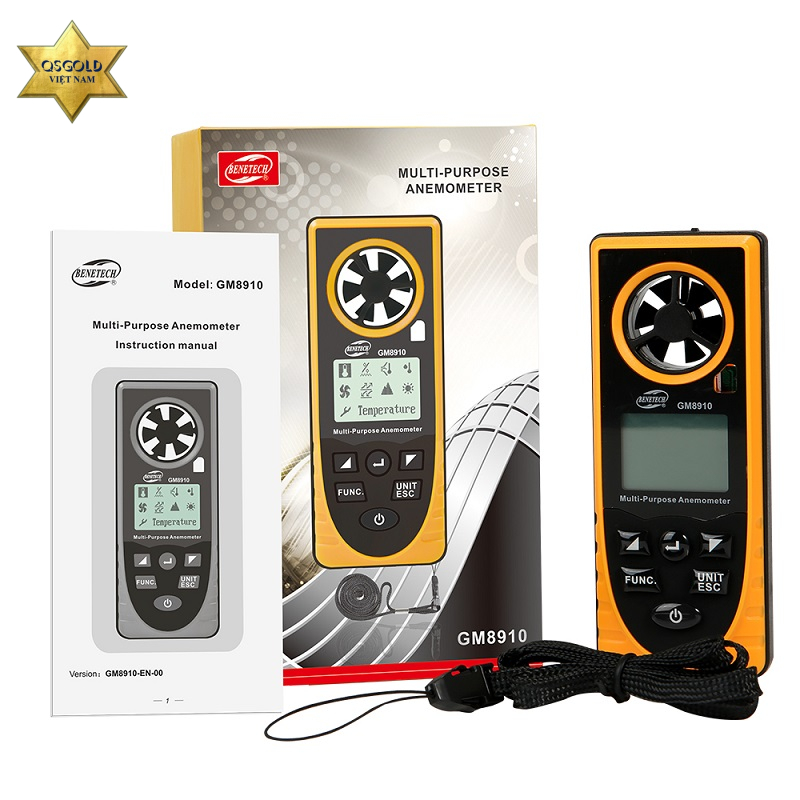 Máy đo gió, đo môi trường Benetech GT8910 Chính Hãng