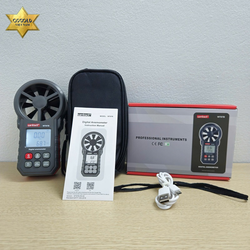 Máy đo tốc độ gió, lưu lượng gió Wintact WT87B Chính Hãng