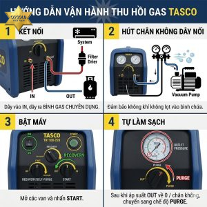 Hướng dẫn sử dụng máy thu hồi môi chất lạnh Tasco TA110X-220P