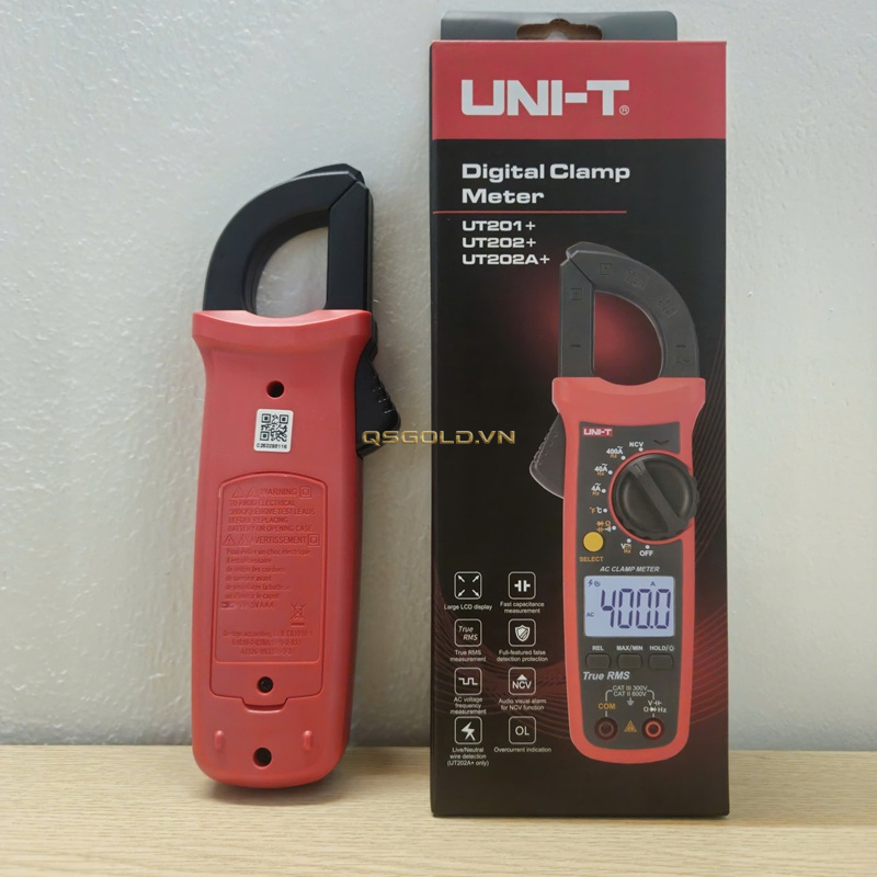 Ampe kìm kẹp dòng AC Uni-T UT202A+ (600A; 600V) Chính Hãng
