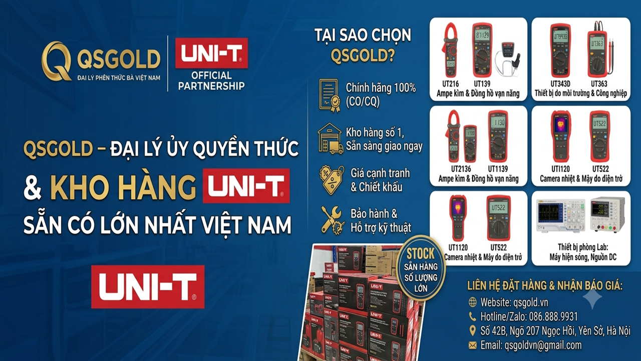 QSGOLD-Nhà phân phối ủy quyền chính thức UNI-T tại Việt Nam